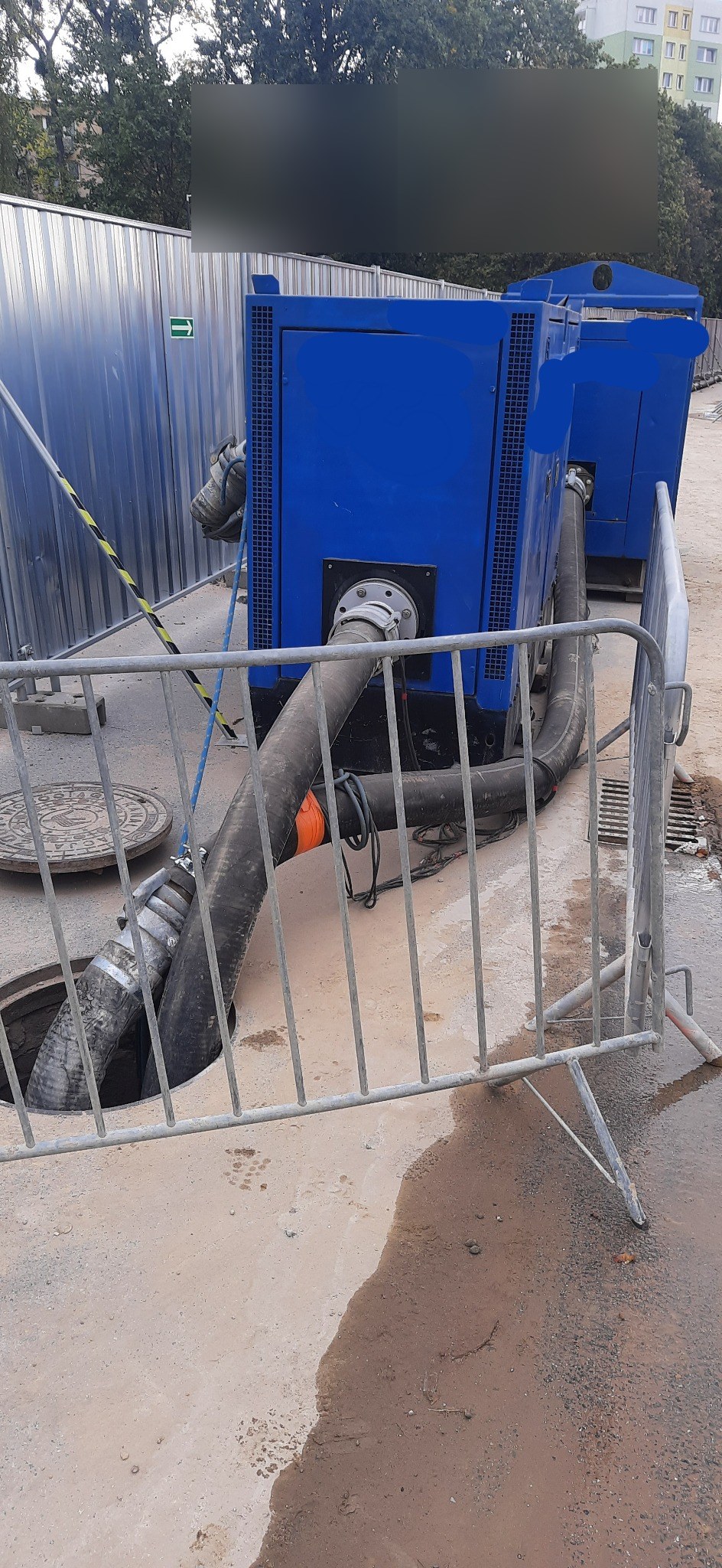 Pobór wody do tymczasowego bypassu kanalizacji deszczowej